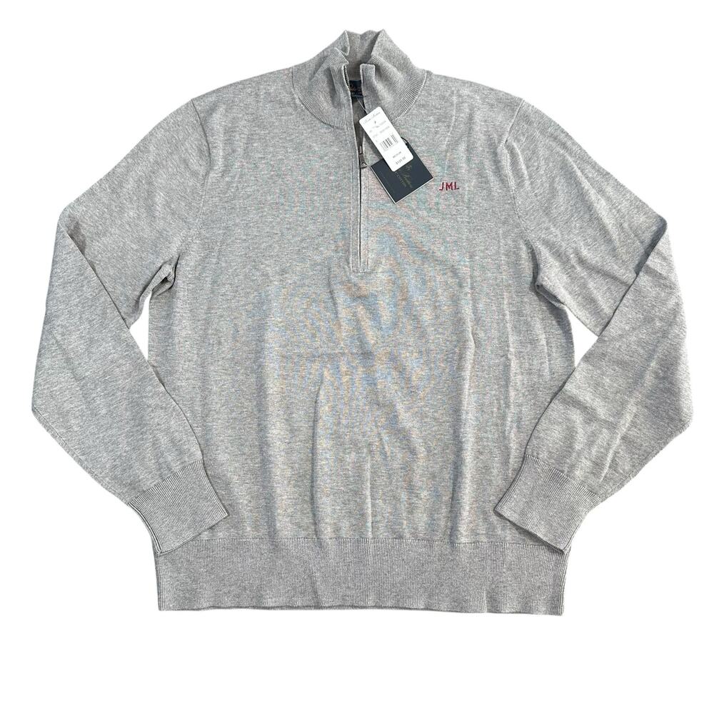 Brooks‎ Brothers Men's Supima Cotton Mock Neck Half Zip Sweater Size M